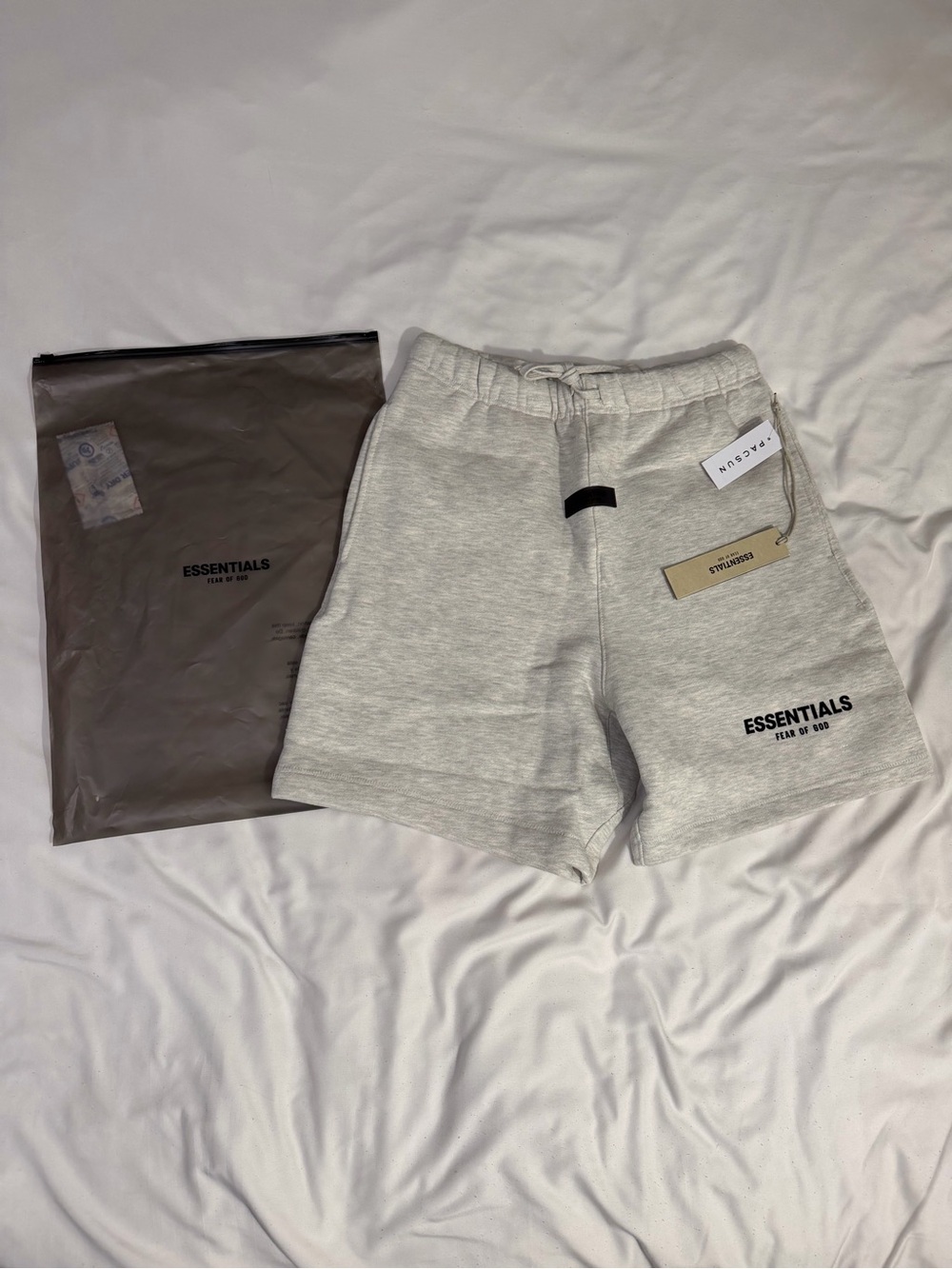 ESSENTIALS Men’s Light Gray Logo Sweat Shorts